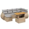 vidaXL sofas&aelig;t til haven 7 dele med hynder polyrattan beige
