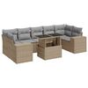 vidaXL sofas&aelig;t til haven 8 dele med hynder polyrattan beige