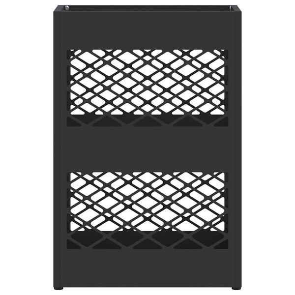 vidaXL Parasolfod med opbevaring Sort 28 x 12 x 41 cm Stål