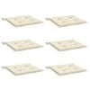 vidaXL hynder til havestol 6 stk. 50x50x4 cm oxfordstof cremefarvet
