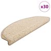 vidaXL trappem&aring;tter 30 stk. 65x21x4 cm cremefarvede halvrund store