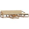 vidaXL Udend&oslash;rs sofagruppe med pude 6 pcs Naturlig og Beige