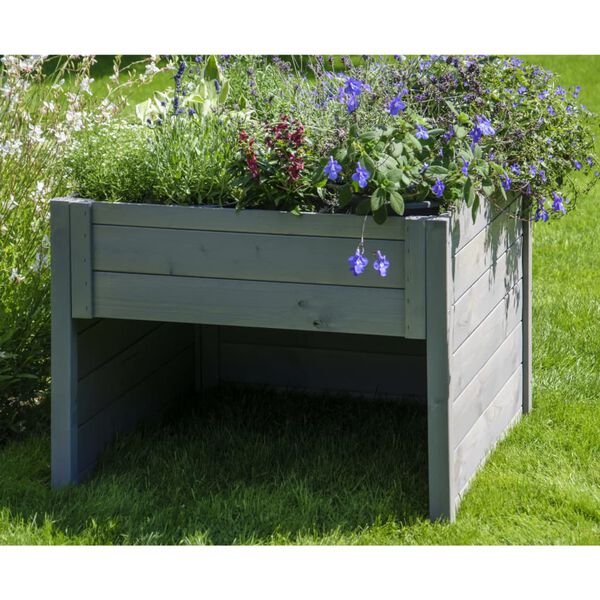 dobar skur til robotplæneklipper med plantekasse grå