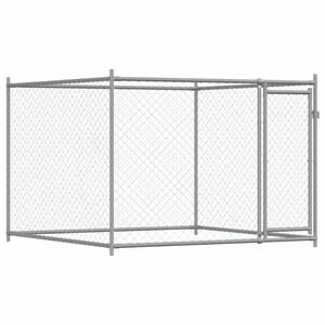 vidaXL hundeg&aring;rd med l&aring;ge 2x2x1,5 m galvaniseret st&aring;l gr&aring;