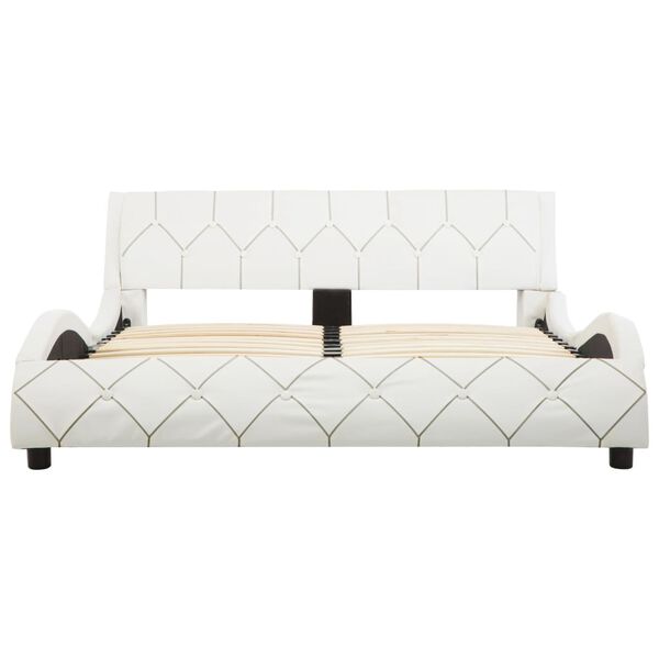 vidaXL sengestel 140x200 cm kunstl&aelig;der hvid