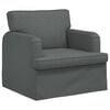 vidaXL Sofa S&aelig;t 2 pcs M&oslash;rkegr&aring; 162 x 80 x 85 cm Stof
