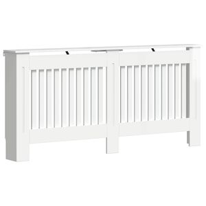 vidaXL Radiatorcover Hvid h&oslash;jglans 172 x 19 x 81,5 cm Konstrueret tr&aelig;