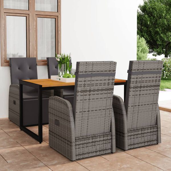 vidaXL spisebordss&aelig;t til haven 5 dele gr&aring;