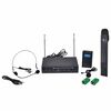 vidaXL modtager med 1 tr&aring;dl&oslash;s mikrofon og 1 tr&aring;dl&oslash;st headset VHF