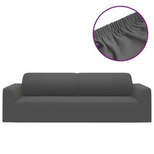 vidaXL elastisk 3-personers sofabetr&aelig;k polyesterjersey antracitgr&aring;