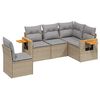 vidaXL sofas&aelig;t til haven 5 dele med hynder polyrattan beige