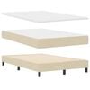 vidaXL Box spring seng med madras med LED Creme 120 x 190 cm Stof