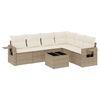 vidaXL sofas&aelig;t til haven 7 dele med hynder polyrattan beige