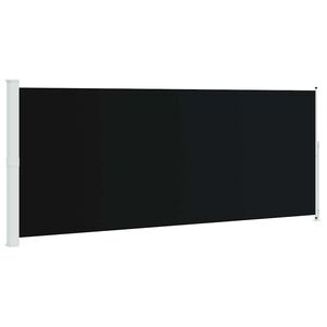 vidaXL sammenrullelig sidemarkise til terrassen 200x514 cm sort