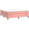 vidaXL Boxspring sengeramme 180x200 cm fl&oslash;jl pink