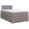 vidaXL Boxmadras med topmadras Gr&aring;brun 120 x 190 cm Stof
