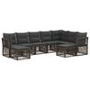 vidaXL Havesofa S&aelig;t 9 stk. Gr&aring; polyrattan
