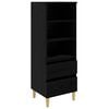 vidaXL Highboard Sort eg 40 x 36 x 110 cm Konstrueret tr&aelig;