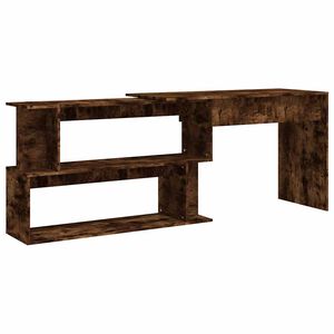 vidaXL hj&oslash;rneskrivebord 200x50x76 cm konstrueret tr&aelig; r&oslash;get egetr&aelig;