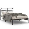 vidaXL sengeramme med sengegavl 120x190 cm metal sort