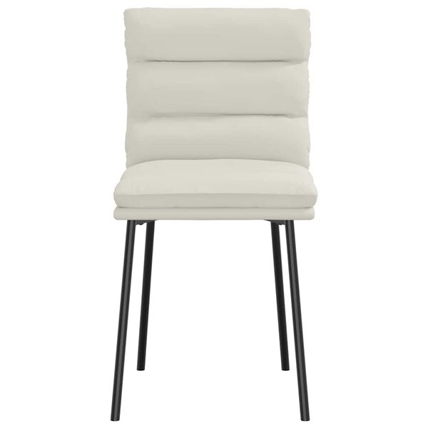 vidaXL spisebordsstole 6 stk. fløjl cremefarvet