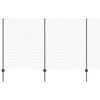 vidaXL K&aelig;de-link hegn med stolpe 25 x 1,4 m PVC-belagt st&aring;l Gr&oslash;n Mesh