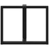 vidaXL spisebordsben T-formet 2 stk. sort 90x35x(72-73) cm stål