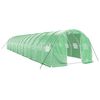 vidaXL drivhus med st&aring;lstel 42 m&sup2; 14x3x2 m gr&oslash;n