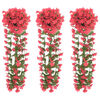 vidaXL blomsterguirlander 3 stk. 85 cm rosenr&oslash;d