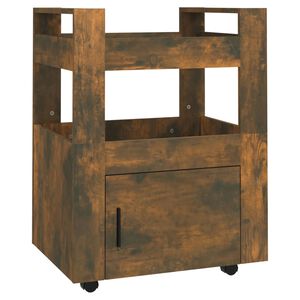 vidaXL k&oslash;kkenvogn 60x45x80 cm konstrueret tr&aelig; r&oslash;get egetr&aelig;sfarve