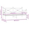 vidaXL daybed uden madras 80x200 cm stål sort