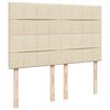 vidaXL kontinentalseng med madras 140x190 cm stof cremefarvet