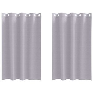 vidaXL M&oslash;rkl&aelig;gningsgardiner med ringe 2 pcs Metal Gr&aring; 175 x 140 cm