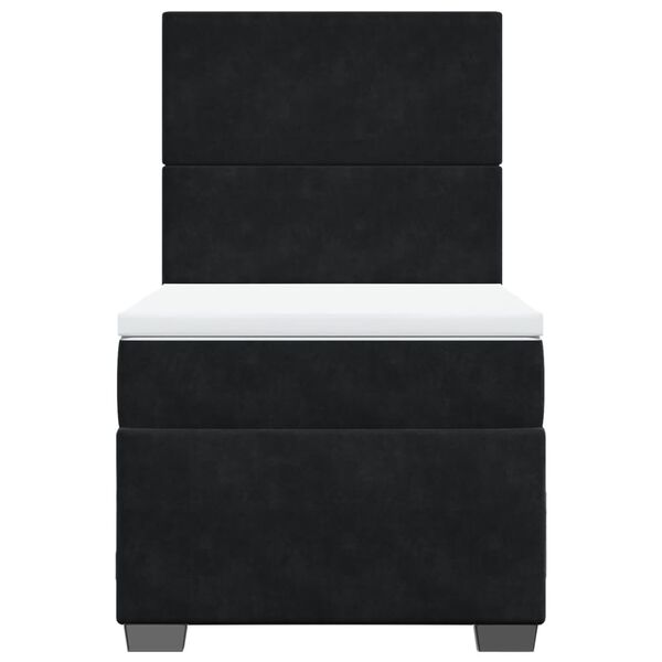 vidaXL kontinentalseng med madras 80x200 cm fl&oslash;jl sort