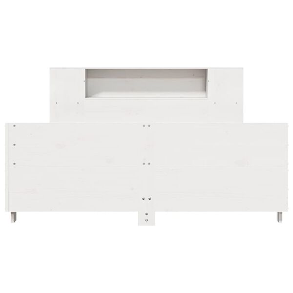 vidaXL sengeramme uden madras 140x200 cm massivt fyrretr&aelig; hvid