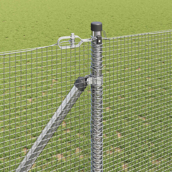 vidaXL Hegnsp&aelig;l S&oslash;lv 25 x 1,2 m (12 x 12 mm net) St&aring;l