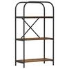vidaXL Bogreol 3 niveauer 60 x 30 x 109 cm Konstrueret tr&aelig; R&oslash;get eg