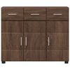 vidaXL Sideboard med hylde Brun eg 88,5 x 30,5 x 73 cm Konstrueret tr&aelig;