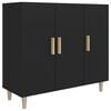 vidaXL skab 90x34x80 cm konstrueret tr&aelig; sort