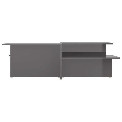 vidaXL sofabord 2 stk. 111,5x50x33 cm konstrueret træ grå højglans