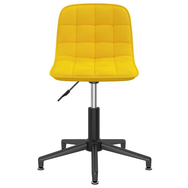 vidaXL drejelige spisebordsstole 2 stk. fl&oslash;jl gul