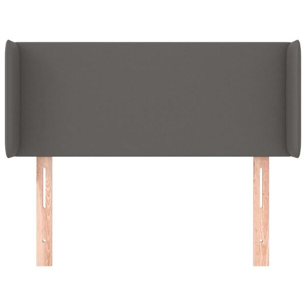 vidaXL sengegavl med kanter 83x16x78/88 cm kunstl&aelig;der gr&aring;