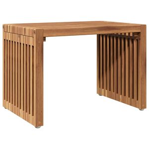 vidaXL Have Side Bord Brun 50 x 32,5 x 35 cm Massiv Teaktr&aelig;