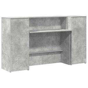 vidaXL receptionsskranke 180x50x103,5 cm konstrueret tr&aelig; beton gr&aring;