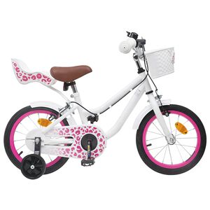 vidaXL B&oslash;rnecykel 12 tommer til 2-4 &aring;r gamle Hvid