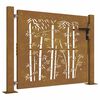 vidaXL havel&aring;ge 100x100 cm cortenst&aring;l bambusdesign