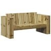 vidaXL Havem&oslash;belsofa Gr&oslash;n 134 x 60 x 62 cm Massiv fyrretr&aelig;