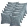 vidaXL Pudebetr&aelig;k 12 pcs HEERLEN Lysebl&aring; 40 x 40 cm Chenille Stof