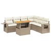 vidaXL sofas&aelig;t til haven 7 dele med hynder polyrattan beige