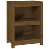 vidaXL bogreol 50x35x68 cm massivt fyrretr&aelig; gyldenbrun